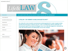 Tablet Screenshot of lifeandlaw.de